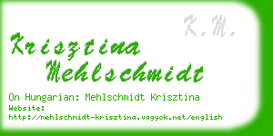 krisztina mehlschmidt business card